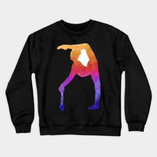 A rythmic gymnast with clubs Crewneck Sweatshirt